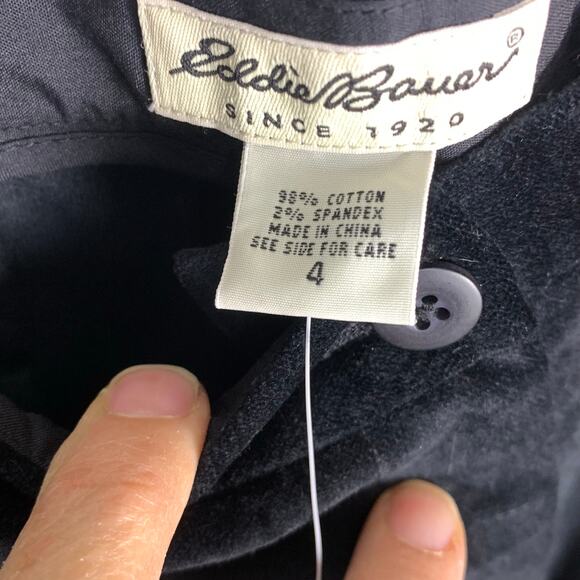 Eddie Bauer Black Velvety High Rise Straight Leg Pants Women’s Size 4 NWT - Picture 4 of 7